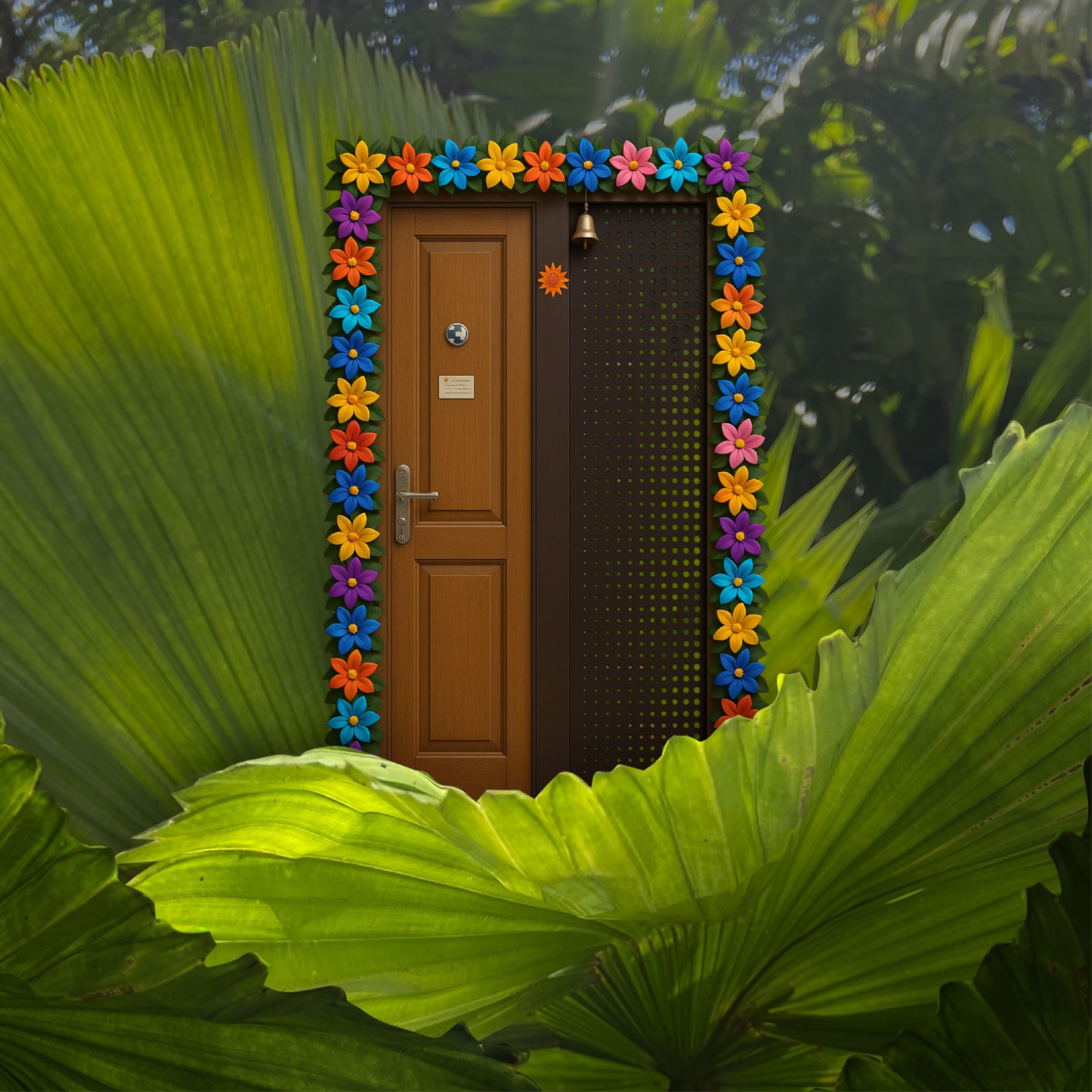 Premium Artificial Flower Door Decoration