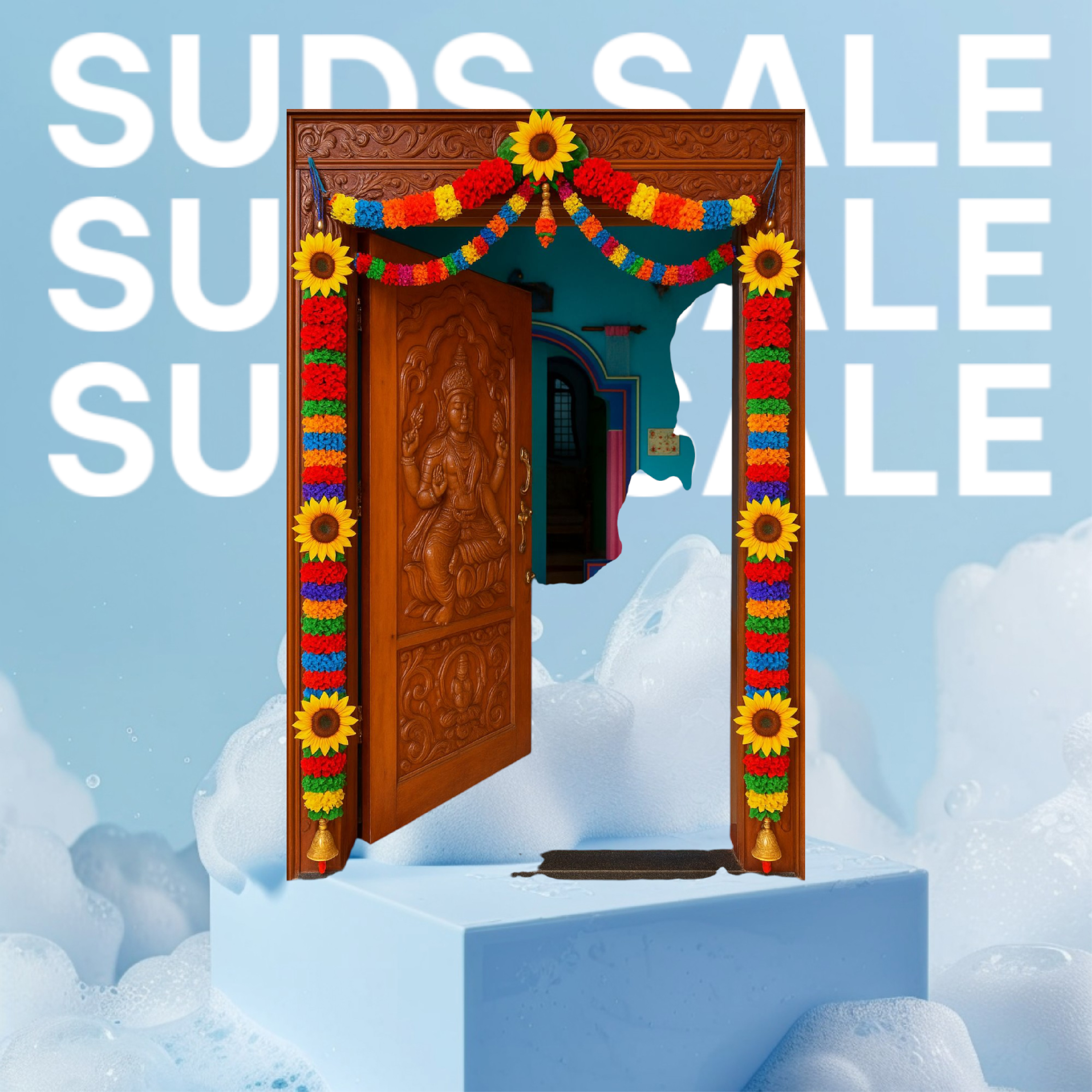 Premium Artificial Flower Door Decoration