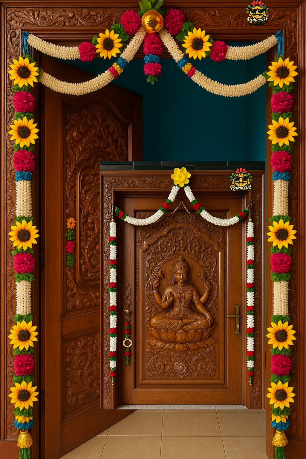 Dewal Pooja Room Door Decor (Adjusteble in size)